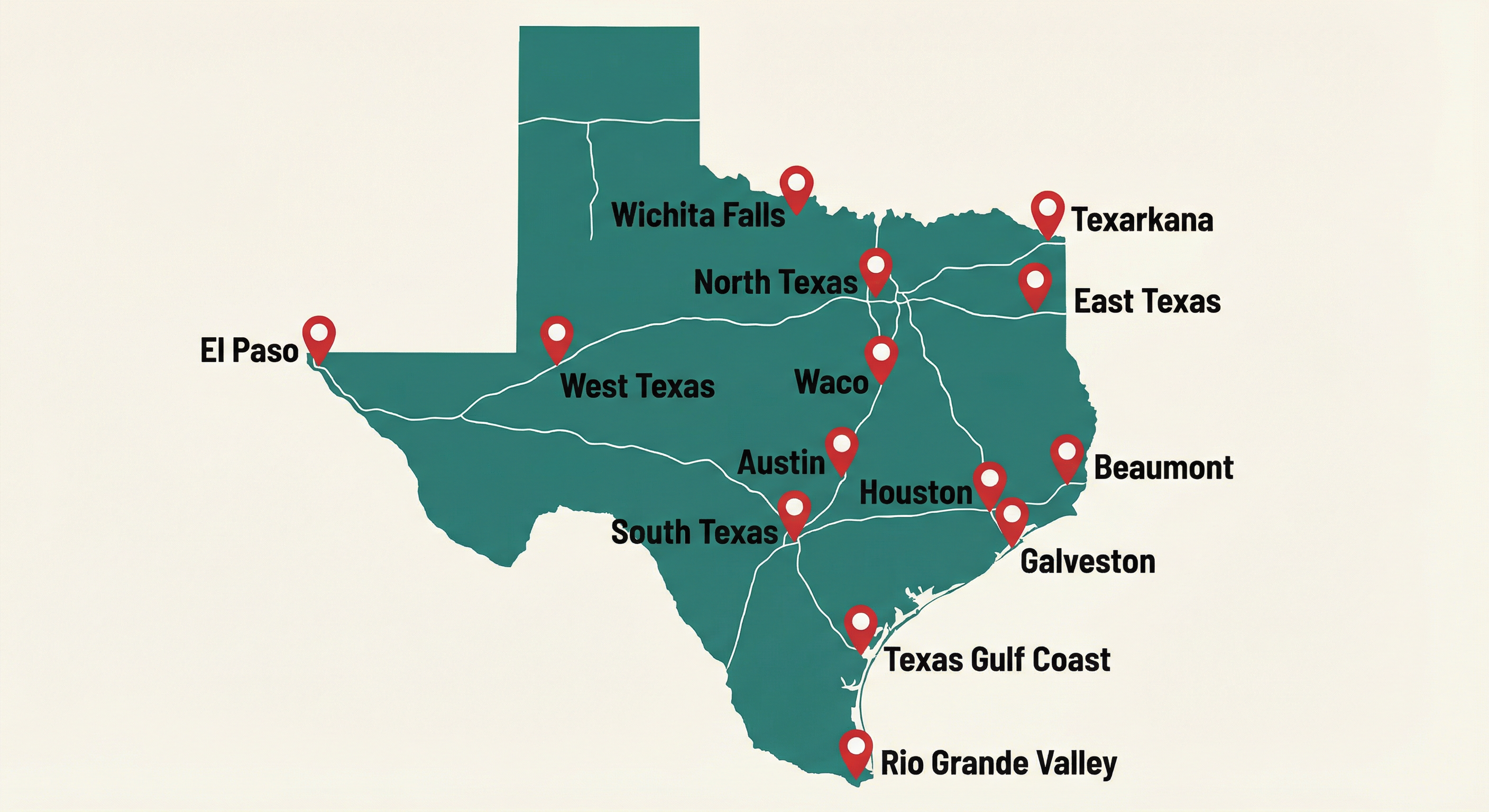 Texas job locations